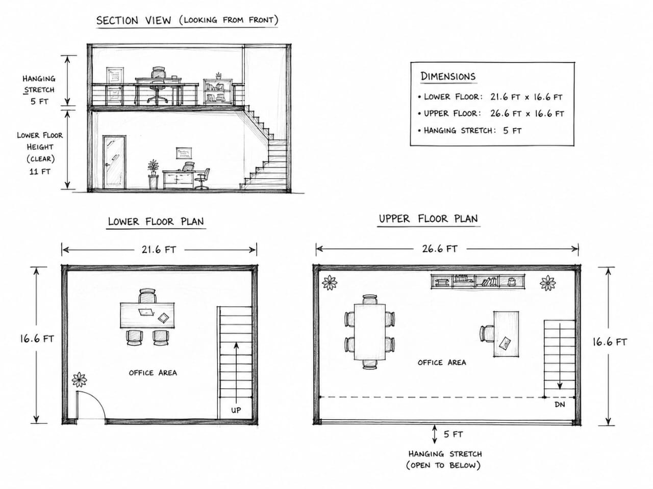 Mezzanine Office 3D — Architecture project by FAB INTERIORS Nairobi